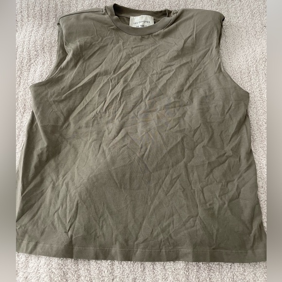 Les coyotes des Paris Devon padded shoulder tank 34 olive - Picture 4 of 4
